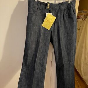 Stylish gray/ black Flare Jeans for Women